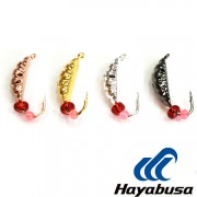 Мормышка вольфрамовая "Опарыш" с бисером и ушком 2.5 мм